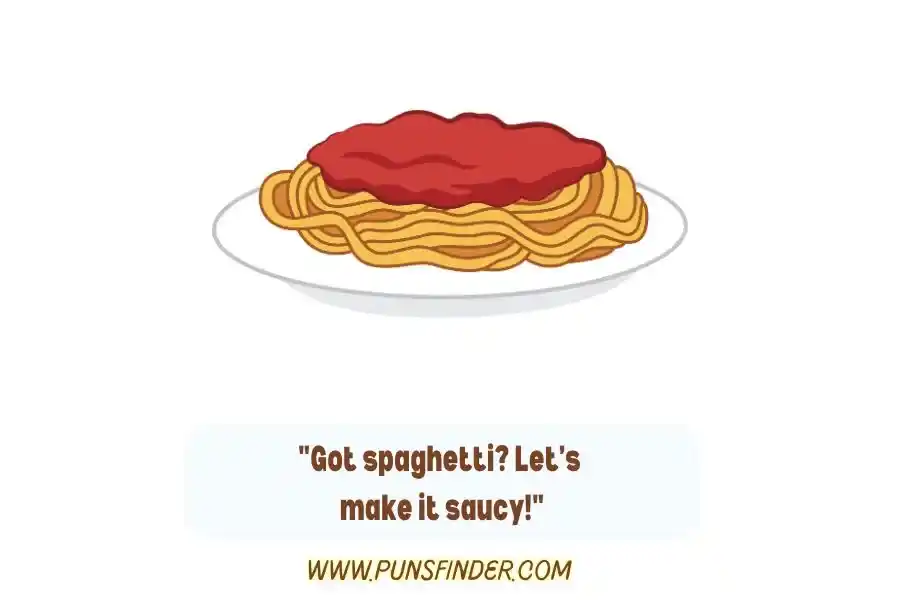 Spaghetti Puns Caption