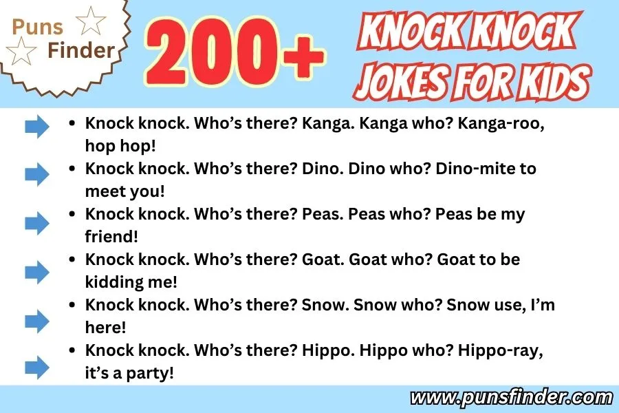 Top 200+ best Knock Knock Jokes for Kids