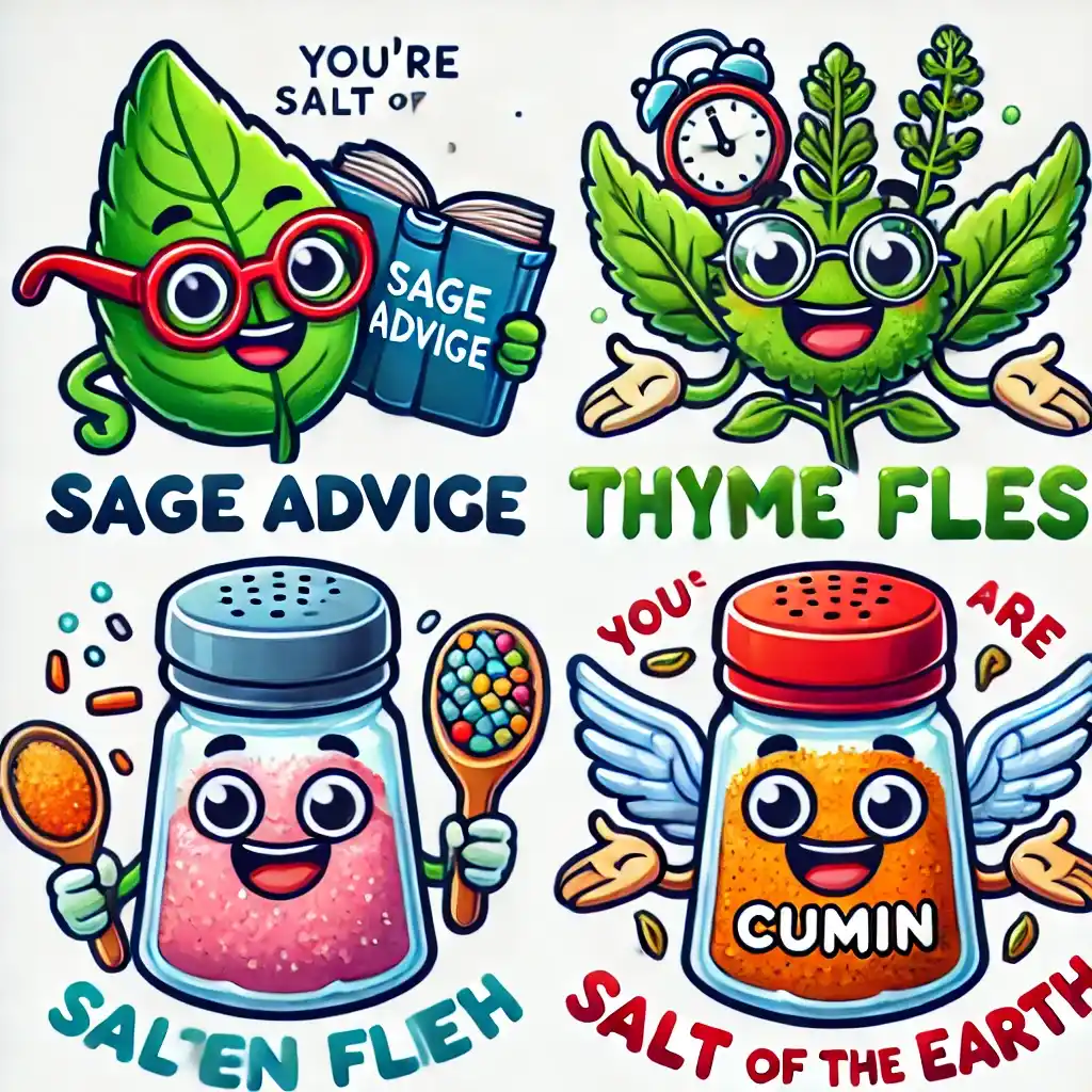 Here's a fun collection of seasoning puns