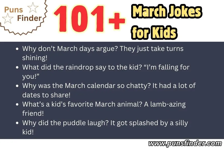 March Jokes for Kids